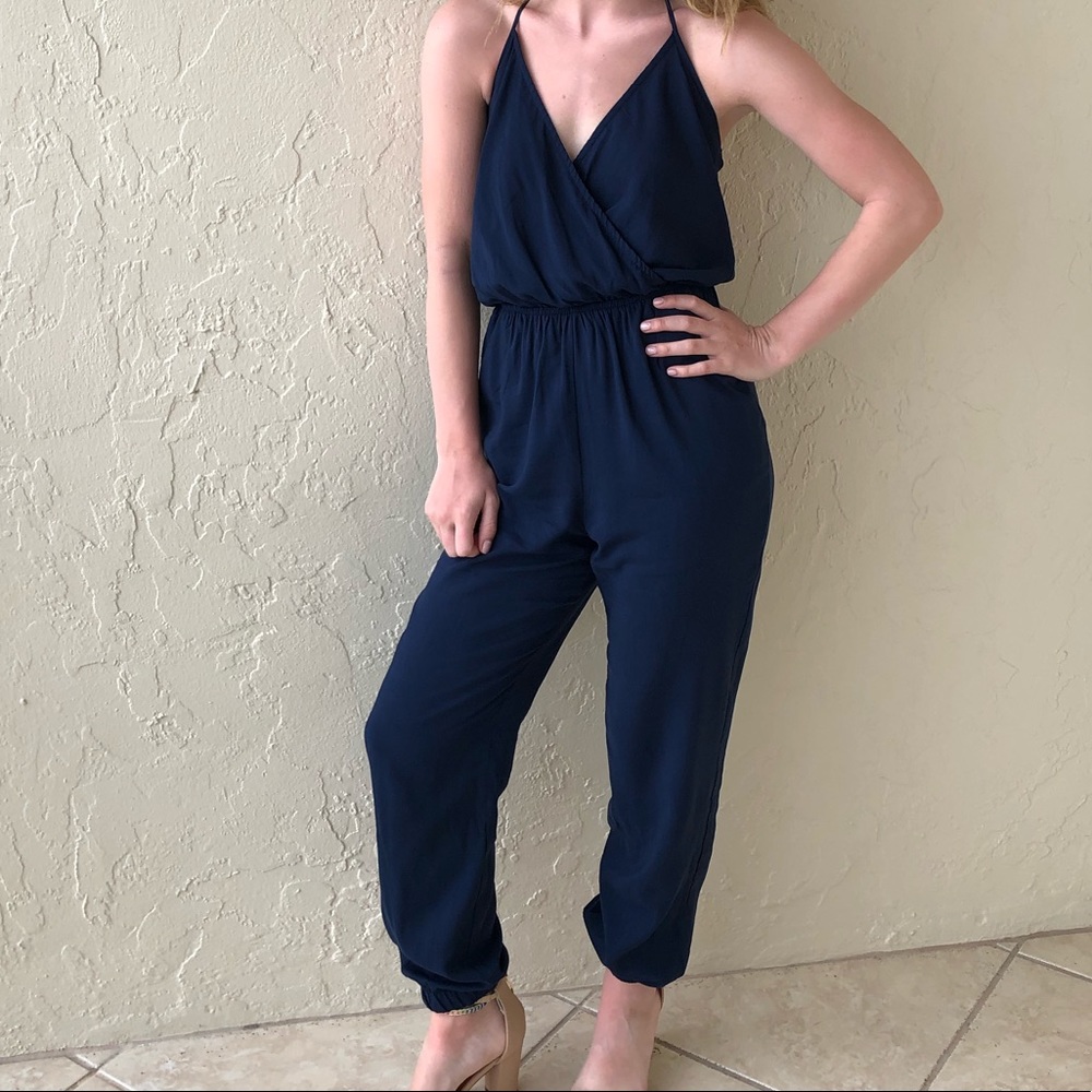 Lulu’s jumpsuit navy blue